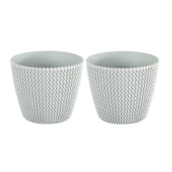 Prosperplast Bloempot Splofy - Wit - Rond - Kunststof - 30 Cm -Tuinmeubel Winkel 1810080727 0102