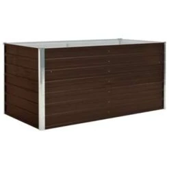 VidaXL Plantenbak Verhoogd 160x80x77 Cm Gegalvaniseerd Staal Bruin -Tuinmeubel Winkel 18e0f4a5f5a24ffb8ed87d1217748b23
