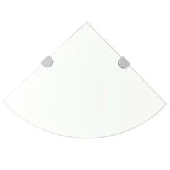 VidaXL Hoekschap Met Chromen Dragers Transparant 25x25 Cm Glas