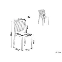 Beliani Tuinstoel SERSALE - Blauw Synthetisch Materiaal -Tuinmeubel Winkel 2069edf8524d4b52926771692ba20a16