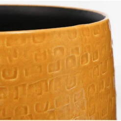 Mica Decorations Plantenpot/bloempot - Keramiek Okergeel - D32/H30 Cm -Tuinmeubel Winkel 2a9e503562b244db8a7077d877b6b3a0