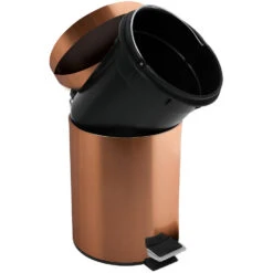 MSV Badkamer/toilet Pedaalemmer - Koper Kleurig - 3 Liter - 17 X 25 Cm -Tuinmeubel Winkel 3295e2861fe94f1abc856c0a34c318a5