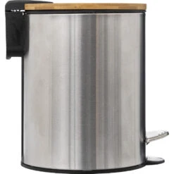 5Five Pedaalemmer - Zilver/bamboe - Metaal - 3L - 23 Cm - Soft Close 8 5Five Pedaalemmer - Zilver/bamboe - Metaal - 3L - 23 Cm - Soft Close -Tuinmeubel Winkel 32bd71a71ca44b02973fa8fa8b1eca24