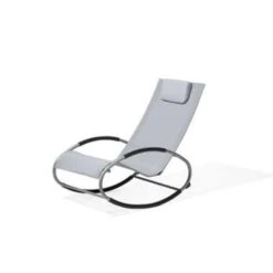 Beliani Tuinligstoel CAMPO - Grijs Polyester, Pvc -Tuinmeubel Winkel 3c138f5a37144451a43a2b40e244ff91