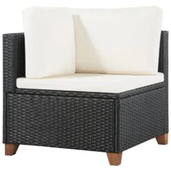 VidaXL 4-delige Loungeset Met Kussens Poly Rattan Zwart 124x65x62 Cm -Tuinmeubel Winkel 409d65e615bf46439e2e3ed429b3fc0b