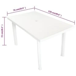 VidaXL Tuintafel 126x76x72 Cm Kunststof Wit 9 VidaXL Tuintafel 126x76x72 Cm Kunststof Wit -Tuinmeubel Winkel 40c954fd623647c9816b4aaa8cd73004