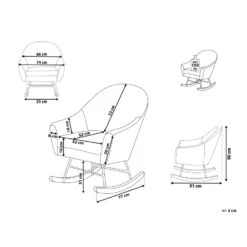 Beliani Schommelstoel OXIE - Grijs Fluweel 8 Beliani Schommelstoel OXIE - Grijs Fluweel -Tuinmeubel Winkel 4a5968871cb440dcb3a9f1d25773dbe5