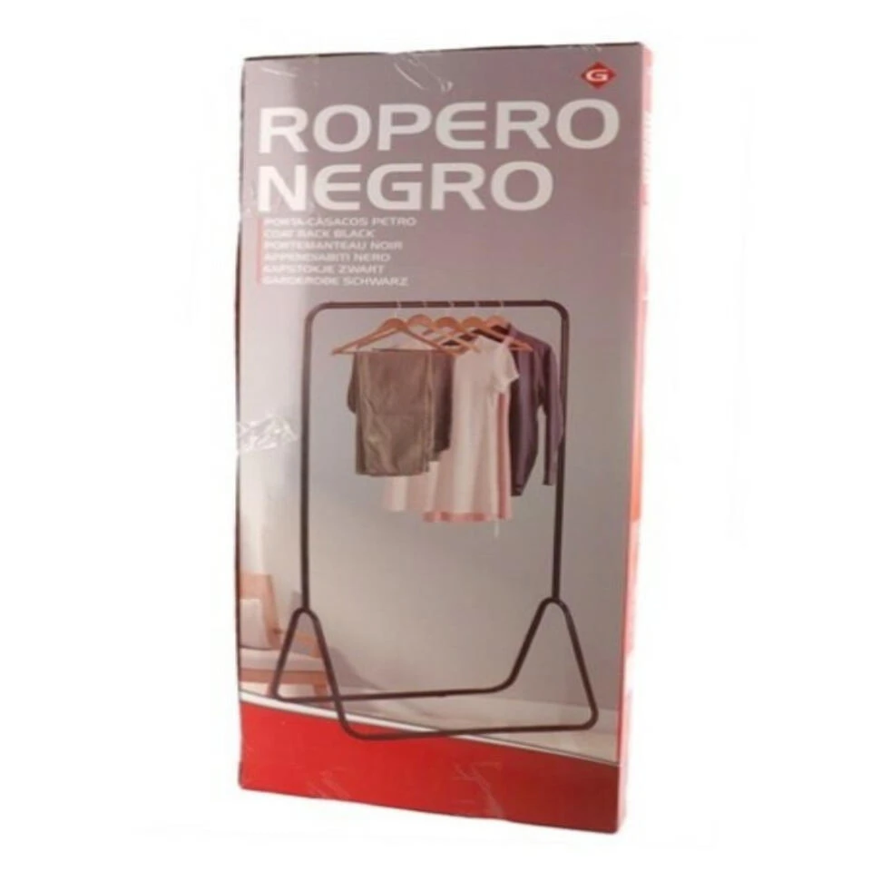 Gerimport - Staand Kledingrek - Zwart - Ijzer - 80 X 44 X 145 Cm 4 Gerimport - Staand Kledingrek - Zwart - Ijzer - 80 X 44 X 145 Cm - Afbeelding 2