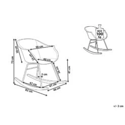 Beliani Schommelstoel HARMONY - Roze Polypropyleen -Tuinmeubel Winkel 4be0f4d991974e53a2ad2600a3a753f4