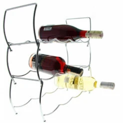 Svenska Living Wijnrek - 12 Flessen - Chrome - Metaal - 43 X 42 Cm -Tuinmeubel Winkel 4d0e71e6514d4eaf99d2ca8978fa9197