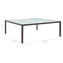 VidaXL Tuintafel 200x200x74 Cm Poly Rattan Bruin -Tuinmeubel Winkel 4e2a1a105d8e44a3841267e8c0328590