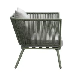 Loungestoel Almeria - Olijfgroen - 75x89x75 Cm -Tuinmeubel Winkel 50105177 0900