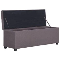 VidaXL Bankje Met Opbergvak 116 Cm Polyester Taupe 9 VidaXL Bankje Met Opbergvak 116 Cm Polyester Taupe -Tuinmeubel Winkel 63ab532b30d942c6846ea5860dadfe5f