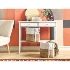 Beliani Mand BELLPAT - Natuurlijk Jute, Katoen 7 Beliani Mand BELLPAT - Natuurlijk Jute, Katoen -Tuinmeubel Winkel 6a19ca0ff0974677b6b65b57d408ae11