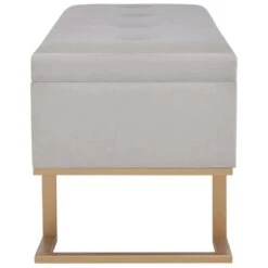 VidaXL Bankje Met Opbergvak 105 Cm Fluweel Grijs -Tuinmeubel Winkel 6b853db9d7c948169444f70faf69a3e3