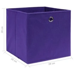 VidaXL Opbergboxen 4 St 28x28x28 Cm Nonwoven Stof Paars 9 VidaXL Opbergboxen 4 St 28x28x28 Cm Nonwoven Stof Paars -Tuinmeubel Winkel 6df6818829754d32b294173f9f7285c1