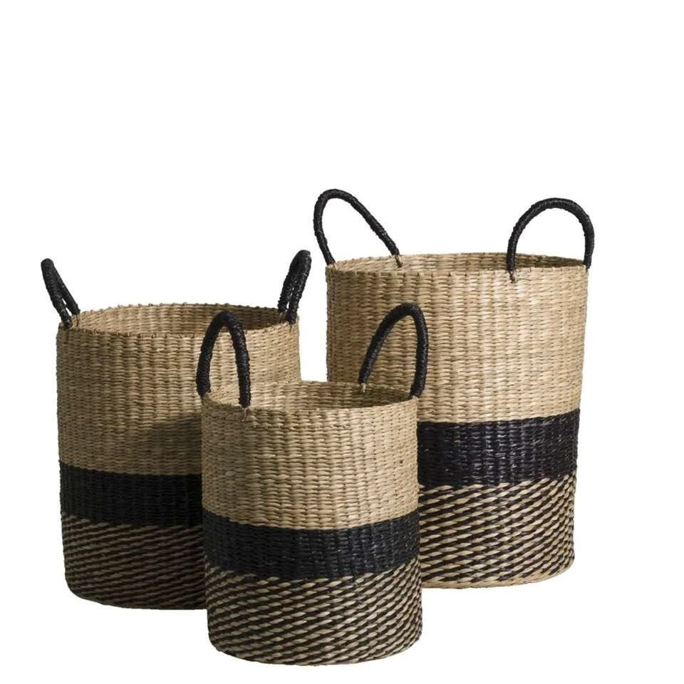 Mand Amsterdam - Zwart/naturel - 35xØ30 Cm 4 Mand Amsterdam - Zwart/naturel - 35xØ30 Cm - Afbeelding 2