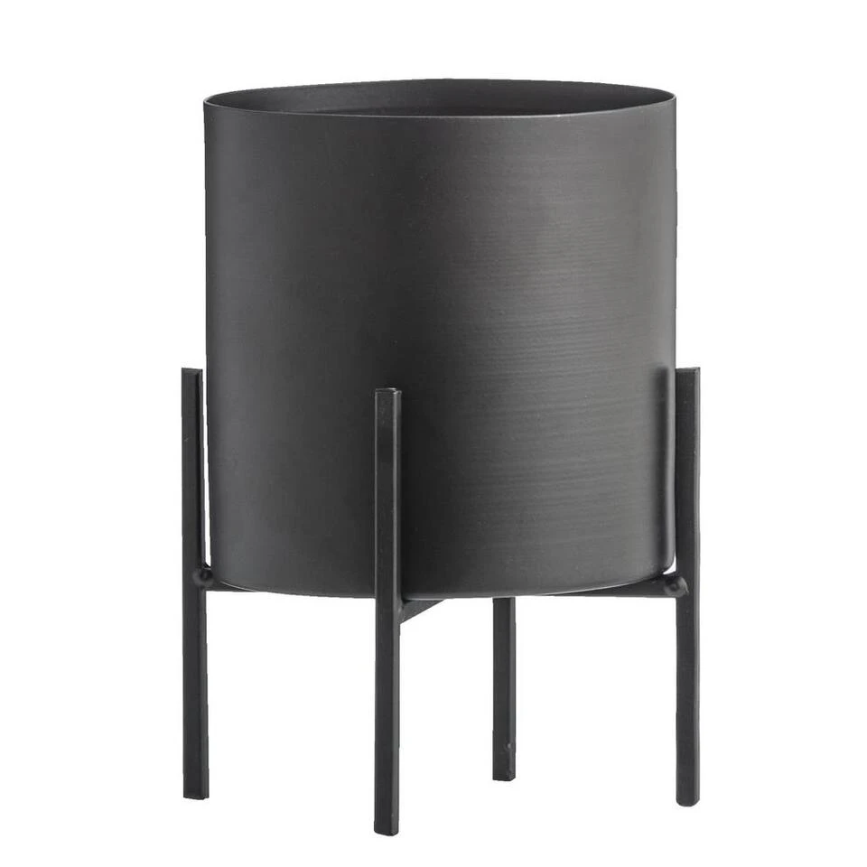 Bloempot Op Pootjes Niek - Zwart - 12/18xØ12,5 Cm 3 Bloempot Op Pootjes Niek - Zwart - 12/18xØ12,5 Cm