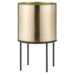 Bloempot Grieg Op Pootjes - Messingkleur - 34xØ20 Cm