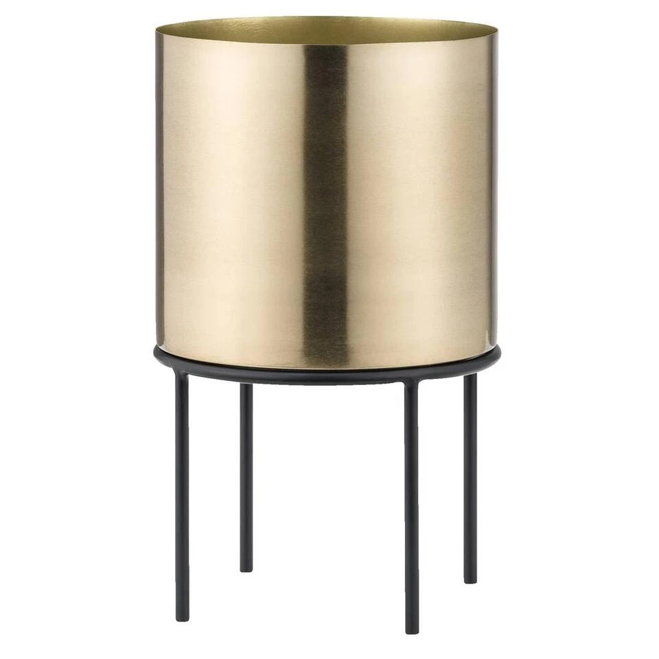 Bloempot Grieg Op Pootjes - Messingkleur - 34xØ20 Cm 3 Bloempot Grieg Op Pootjes - Messingkleur - 34xØ20 Cm
