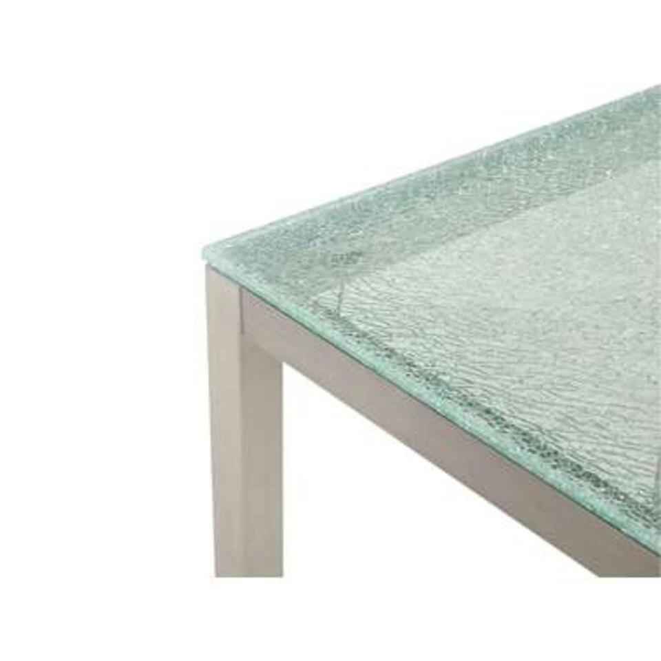 Beliani Eettafel GROSSETO - Transparant Veiligheidsglas, Rvs 5 Beliani Eettafel GROSSETO - Transparant Veiligheidsglas, Rvs - Afbeelding 3
