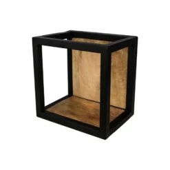 HSM Collection Wandbox Levels - Naturel/zwart - 25x18x25 Cm -Tuinmeubel Winkel 81021269 0400