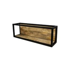 HSM Collection Wandbox Levels - Naturel/zwart - 75x18x25 Cm -Tuinmeubel Winkel 81021274 0400
