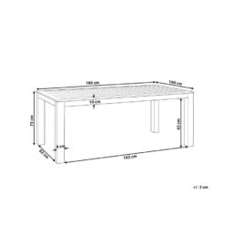 Beliani Eettafel TUSCANIA - Donkere Houtkleur Eucalyptushout -Tuinmeubel Winkel 8b323dab6b54475f84491888853a89d3