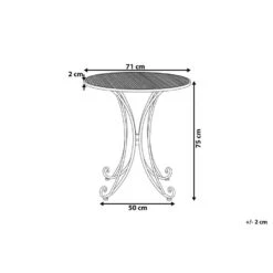 Beliani Ronde Tafel CILENTO - Grijs Ijzer 9 Beliani Ronde Tafel CILENTO - Grijs Ijzer -Tuinmeubel Winkel 8e9c8c271fff431197a9d2813592feb1