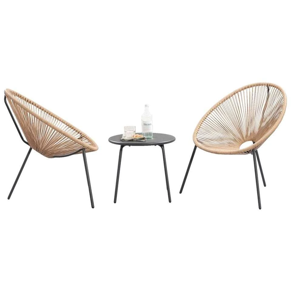 Loungeset Formentera Vilanova - Naturel - 3-delig 3 Loungeset Formentera Vilanova - Naturel - 3-delig