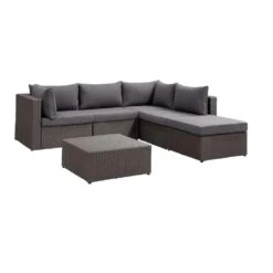 Le Sud Modulaire Loungeset Dordogne - Grijs - 6-delig -Tuinmeubel Winkel 90102964 3010