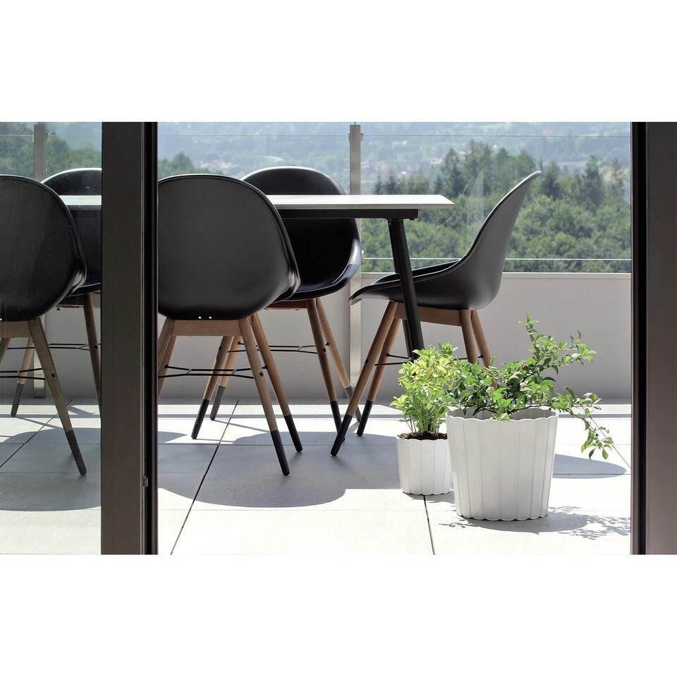 Prosperplast Plantenbak - Kunststof - Antraciet - Ophang - D29xH25 Cm 4 Prosperplast Plantenbak - Kunststof - Antraciet - Ophang - D29xH25 Cm - Afbeelding 2