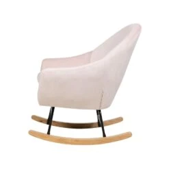 Beliani Schommelstoel OXIE - Roze Fluweel -Tuinmeubel Winkel 9550f70620fe4b2182e7fbb50303b596