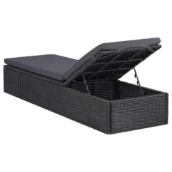 VidaXL Ligbed Poly Rattan Zwart En Donkergrijs -Tuinmeubel Winkel a2f2e6a573ae4007a81c6a84c4b3d135