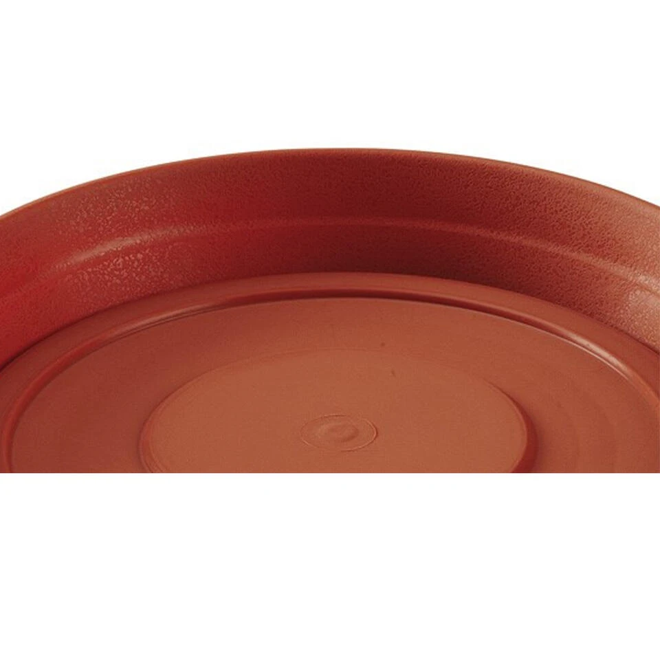 Hega Hogar Bloempot - Terracotta - Onderschaal - Kunststof - Rond - 43 Cm 4 Hega Hogar Bloempot - Terracotta - Onderschaal - Kunststof - Rond - 43 Cm - Afbeelding 2