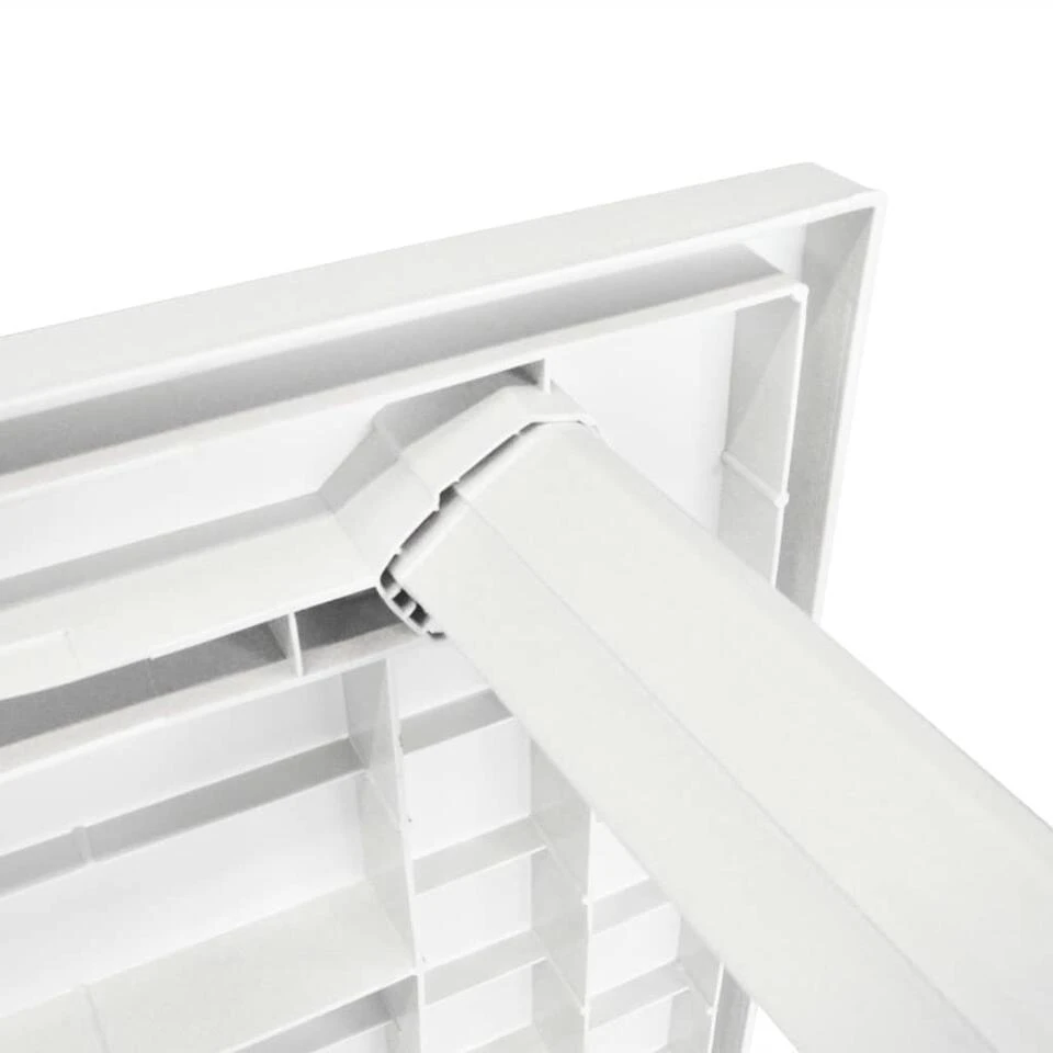 VidaXL Tuintafel 126x76x72 Cm Kunststof Wit 4 VidaXL Tuintafel 126x76x72 Cm Kunststof Wit - Afbeelding 2