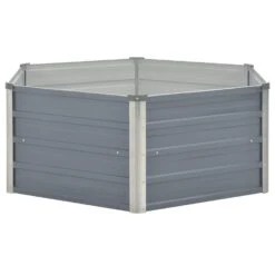 VidaXL Plantenbak Verhoogd 129x129x46 Cm Gegalvaniseerd Staal Grijs 8 VidaXL Plantenbak Verhoogd 129x129x46 Cm Gegalvaniseerd Staal Grijs -Tuinmeubel Winkel b7329940efe34b16acab0c744411303a
