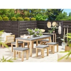 Beliani Tuinstoel OSTUNI - Grijs Vezelcement -Tuinmeubel Winkel c0f75dd7e3de4c378f991f46f1d3e509