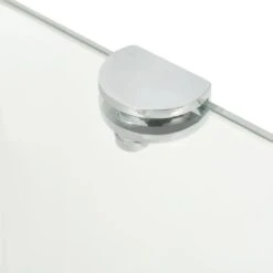 VidaXL Hoekschap Met Chromen Dragers Transparant 25x25 Cm Glas -Tuinmeubel Winkel c2d2ceed90ab48eca766ed4954fdfd14