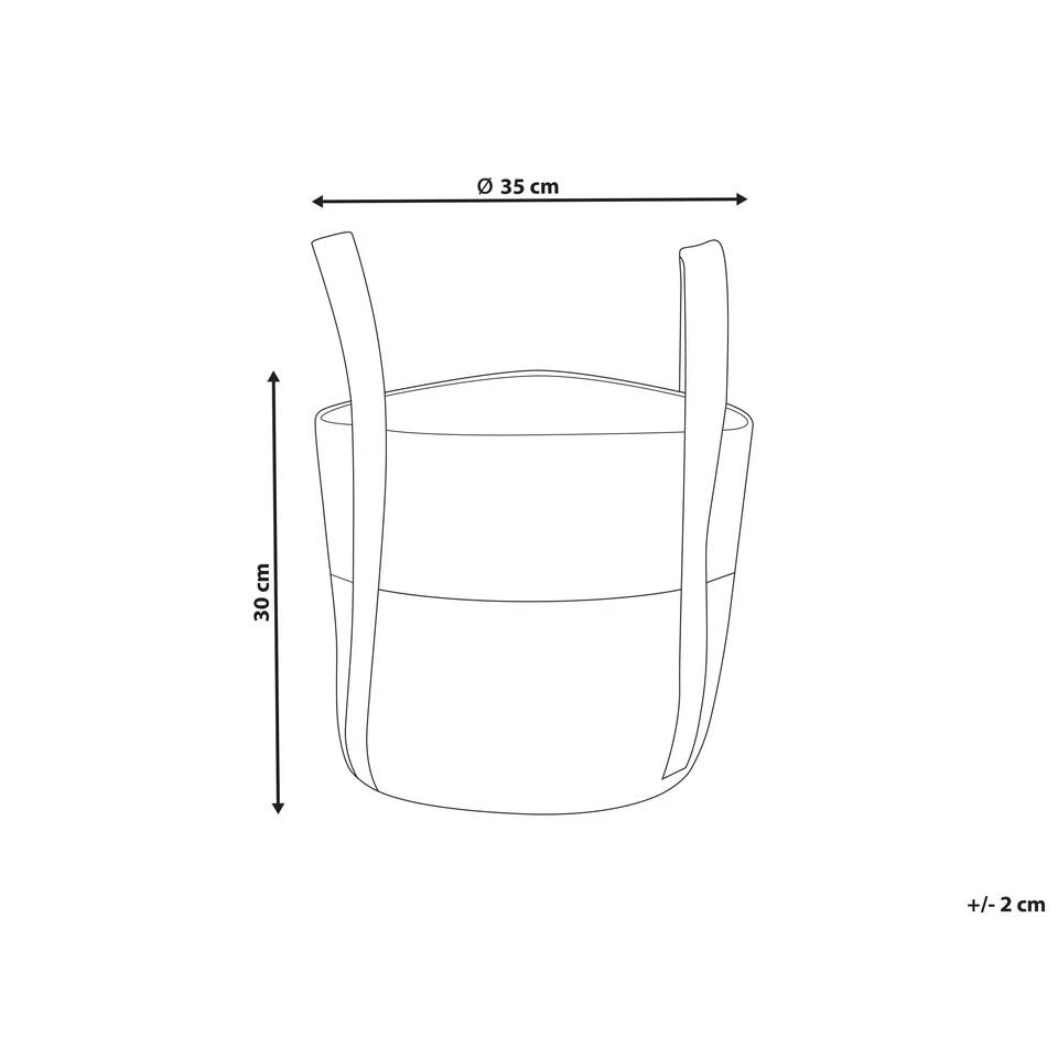 Beliani Mand SONIPAT - Natuurlijk Jute, Katoen 5 Beliani Mand SONIPAT - Natuurlijk Jute, Katoen - Afbeelding 3