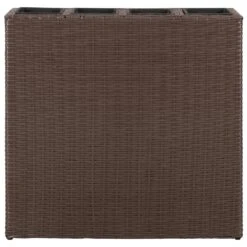 VidaXL Plantenbak Verhoogd Met 4 Potten 2 St Poly Rattan Bruin -Tuinmeubel Winkel cf70ad7323a249a4812cca50aec0ac48
