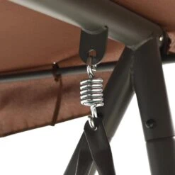 VidaXL Schommelbank Voor Buiten Met Luifel Koffiekleurig -Tuinmeubel Winkel cfe6933272f34a9c966e1b1db974f244