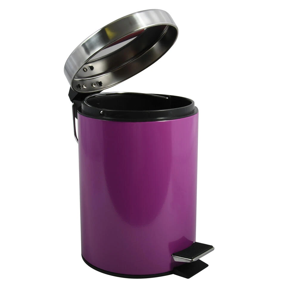 MSV Badkamer/toilet Pedaalemmer - Paars - 3 Liter - 17 X 25 Cm 3 MSV Badkamer/toilet Pedaalemmer - Paars - 3 Liter - 17 X 25 Cm - Afbeelding 2