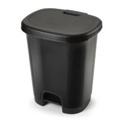 PlasticForte Pedaalemmer - Zwart - Kunststof - 18 L - 40 Cm -Tuinmeubel Winkel d157f1345c45479da2cd880a133d6d3b