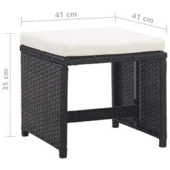 VidaXL Tuinkrukken 2 St Met Kussens Poly Rattan Zwart -Tuinmeubel Winkel d3590c4a122a439e89829392a7746408