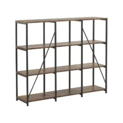 Beliani Boekenkast RHODE - Donkere Houtkleur Vezelplaat -Tuinmeubel Winkel dbc34ebf7f1a4652a8c731e2c41a557a