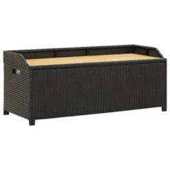 VidaXL Tuinopbergbank 120 Cm Poly Rattan Zwart -Tuinmeubel Winkel e4b4051f06f9451fa4cdf76442942b80