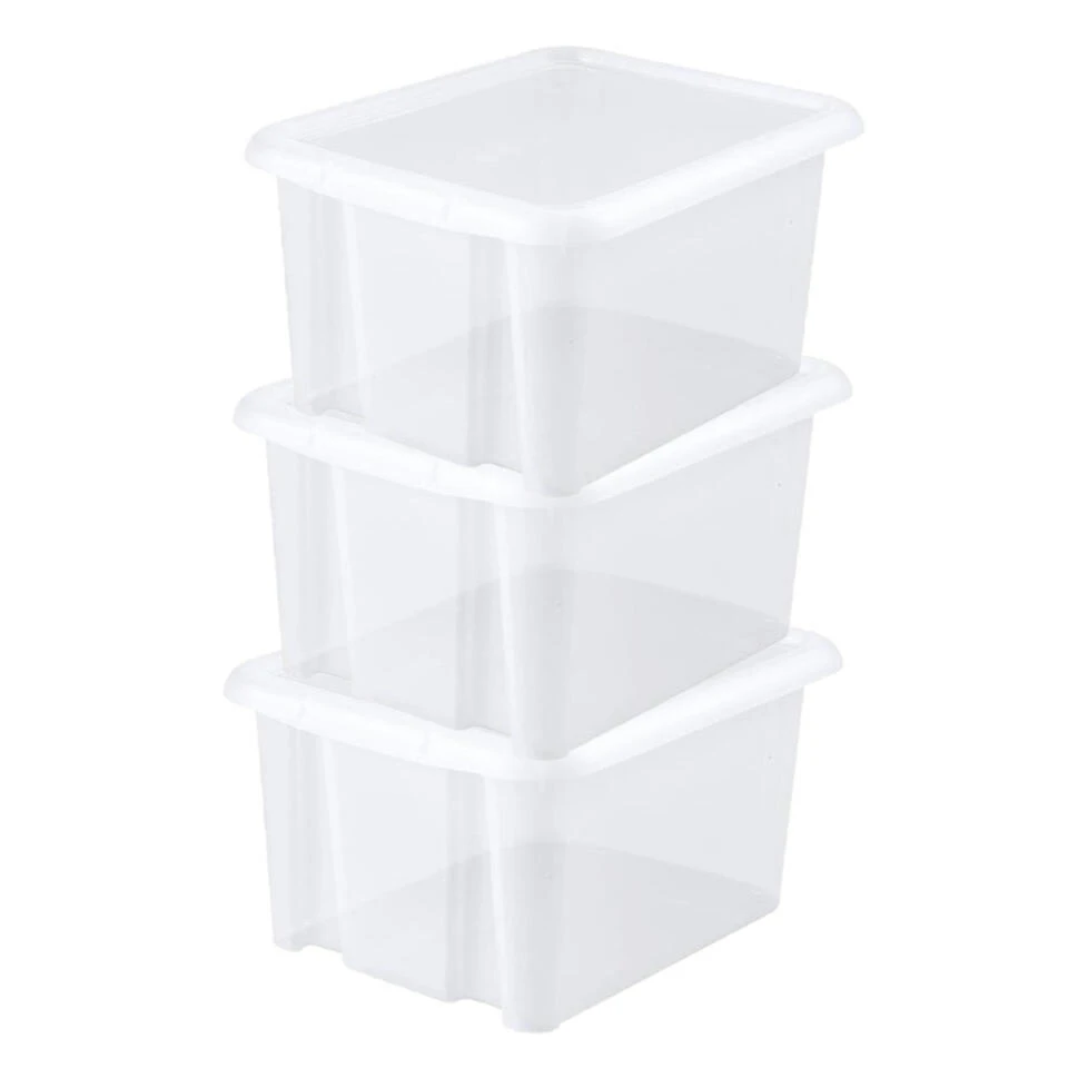 EDA Opbergbox - Wit - Stapelbaar - L44 X B36 X H25 Cm 5 EDA Opbergbox - Wit - Stapelbaar - L44 X B36 X H25 Cm - Afbeelding 3
