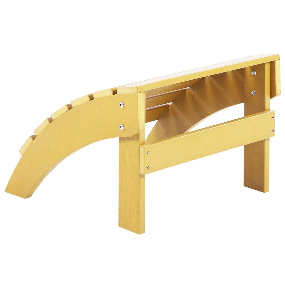 Beliani Voetenbankje ADIRONDACK - Geel Kunsthout 6 Beliani Voetenbankje ADIRONDACK - Geel Kunsthout - Afbeelding 4