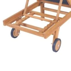 VidaXL Ligbed Inklapbaar Met Wielen Massief Teakhout En Textileen -Tuinmeubel Winkel ef16ede96b474caaae28ac5b7a5ce01d